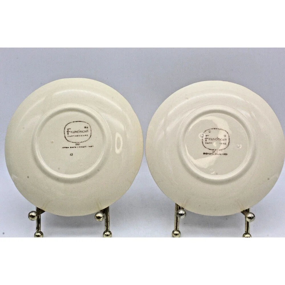 Cup and Saucer Franciscan Apple Set of 2 USA 1963-1964 Backstamp Vintage